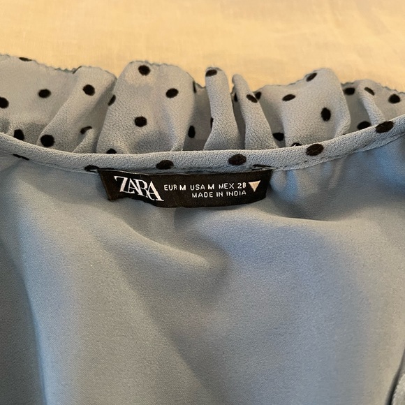 LIKE NEW Zara Blue Ruffle Dress - Picture 6 of 7